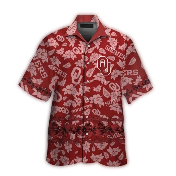 Oklahoma Sooners Floral Pattern Retro Hawaiian Shirt 1