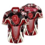 Oklahoma Sooners Flower Floral Uniform Tropical Hawaiian Shirt