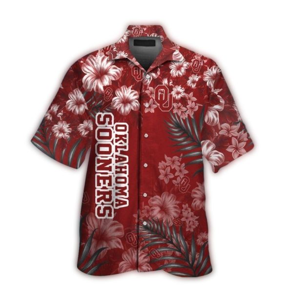 Oklahoma Sooners Flower Pattern Summer Vacation Hawaiian Shirt 1