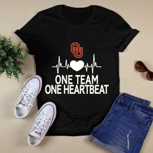 Oklahoma Sooners Football Heartbeat One Team One Heartbeat T-Shirt
