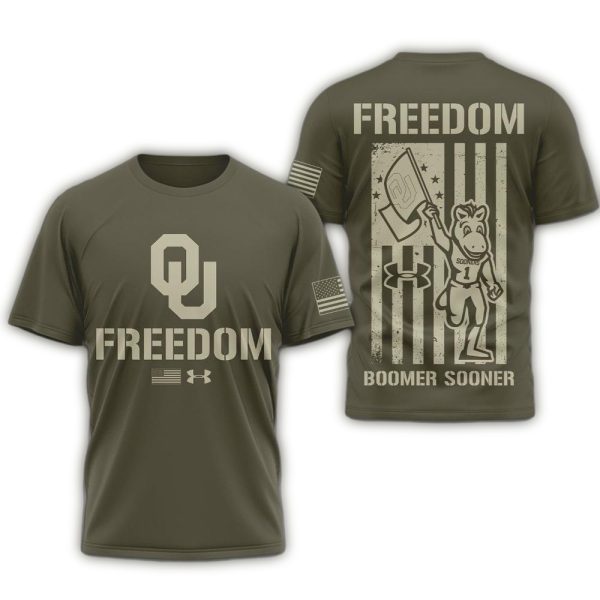 Oklahoma Sooners Freedom Under Armour Limited Edition 3D Shirt 1