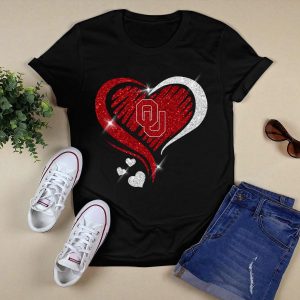 Oklahoma Sooners Glitter Heart Shirt