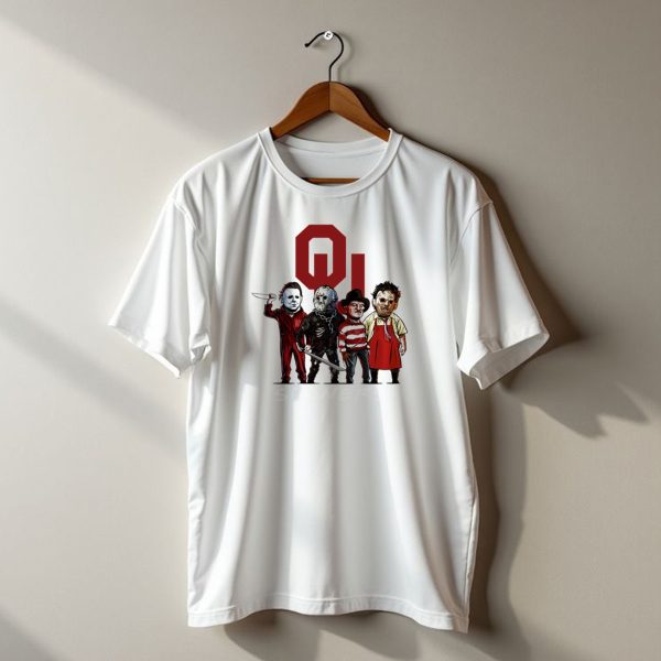 Oklahoma Sooners Halloween Slasher Squad Horror Icons T Shirt t shirt 1