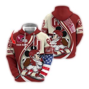 Personalized Klahoma Sooners Hoodie Mickey Mouse 100 Year Anniversary All-over Print Hoodie
