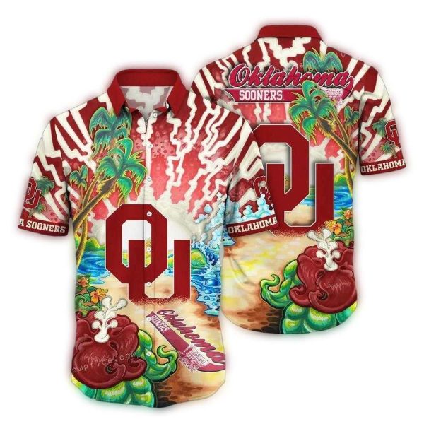 Oklahoma Sooners Landscape Art Hawaiian Shirt 1