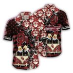 Oklahoma Sooners Mickey Mouse Camping Summer Vacation Hawaiian Shirt