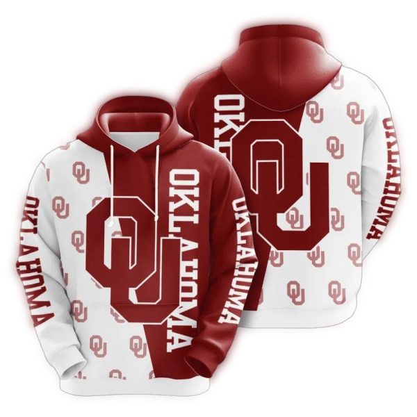 Oklahoma Sooners Multi Logo For Fan AOP Hoodie 1