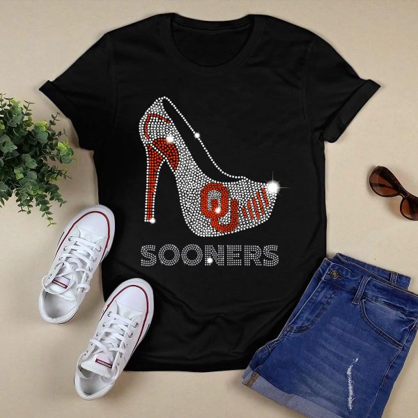 Oklahoma Sooners OU High Heel Sparkle T Shirt 1