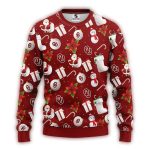 Oklahoma Sooners Santa Claus Snowman Ugly Sweater