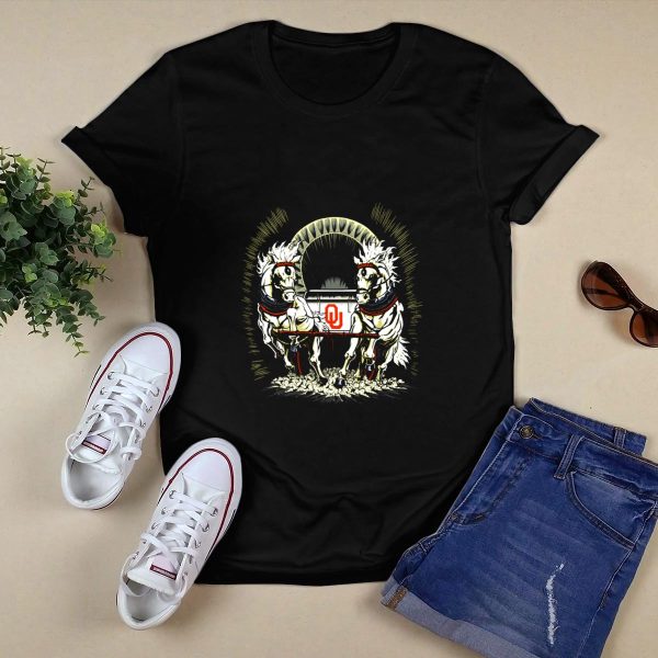 Oklahoma Sooners Schooner Horses Graphic T Shirt 1