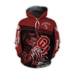 Oklahoma Sooners Skull Death All-over Print Hoodie