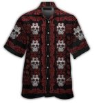 Oklahoma Sooners Skull Sugar Pattern Hawaiian Shirt