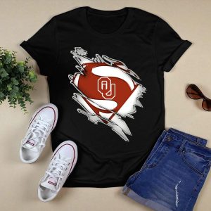 Oklahoma Sooners Superman Ou Logo Emblem T-Shirt