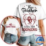 Oklahoma Sooners Teacher Appreciation Month Vintage All-over Print T-Shirt