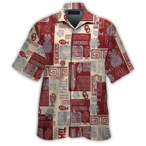 Oklahoma Sooners Tiki Pineapple Vintage Hawaiian Shirt 1