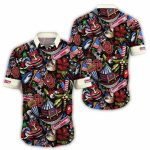 Oklahoma Sooners Tiki Shark And Turtle Floral Hawaiian Shirt