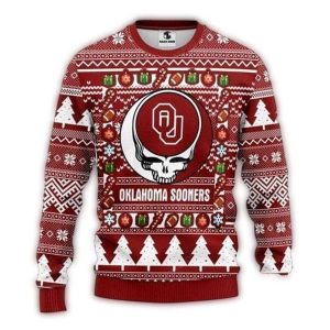 Oklahoma Sooners Christmas The Intelligence Of The Skull Ugly Sweater