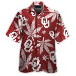 Oklahoma Sooners Weed Pattern Tropical Hawaiian Shirt