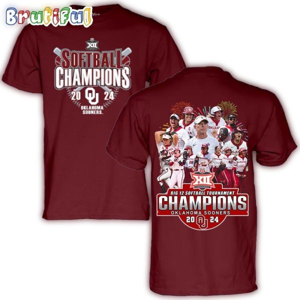Oklahoma Sooners Womens Big 12 Softball Tournament Champions 2024 Shirt 1