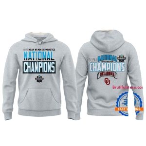Oklahoma Sooners Womens Gym 2025 Womens Gymnastics National Champions All-over Print Hoodie