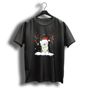 Old English Sheepdog Christmas Reindeer Santa Noel T Shirt