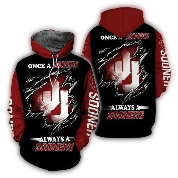 Once a Oklahoma Sooners Always A Oklahoma Sooners AOP Hoodie 1