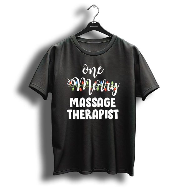 One Merry Massage Therapist Christmas Lights T Shirt 1 t shirt 1