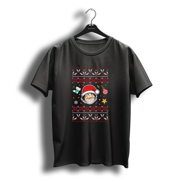 One Piece Monkey D Luffy Santa Hat Christmas Ugly T Shirt t shirt 1