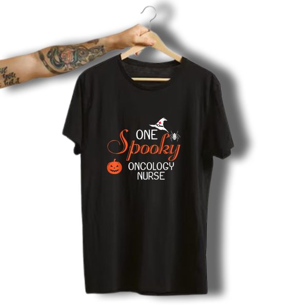 One Spooky Oncology Nurse Halloween Pumpkin Spider Nurse Hat T Shirt t shirt 1