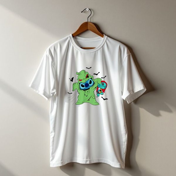 Oogie Boogie Bash Stitch Halloween Horror With Bats And Doll T Shirt t shirt 1