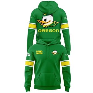 Oregon Ducks 2024 Gang Green All-Over Print Hoodie
