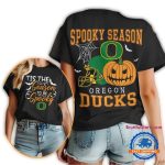 Oregon Ducks 2025 Halloween Spooky Season Vintage All-Over Print T-Shirt