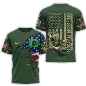 Oregon Ducks 2025 Ncaa Veteran All-Over Print T-Shirt