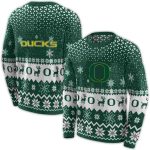 Oregon Ducks All-Over Print Reindeer Motif Sweatshirt