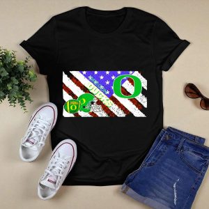 Oregon Ducks American Flag Helmet Ncaa T-Shirt
