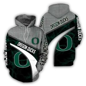 Oregon Ducks Armor Thunder All-Over Print Hoodie