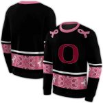 Oregon Ducks Awareness Ribbon Black Pink All-Over Print Sweatshirt