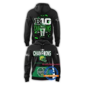 Oregon Ducks Big Ten Champions New All-Over Print Hoodie