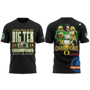 Oregon Ducks Big Ten Champions Graphics Team All-Over Print T-Shirt