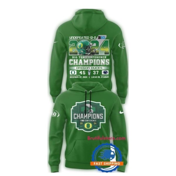 Oregon Ducks BIG Ten CHAMPIONS Hoodie Shirt 1