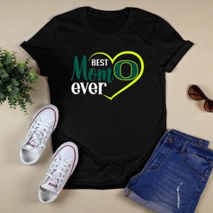 Oregon Ducks Best Mom Ever Heart O T-Shirt