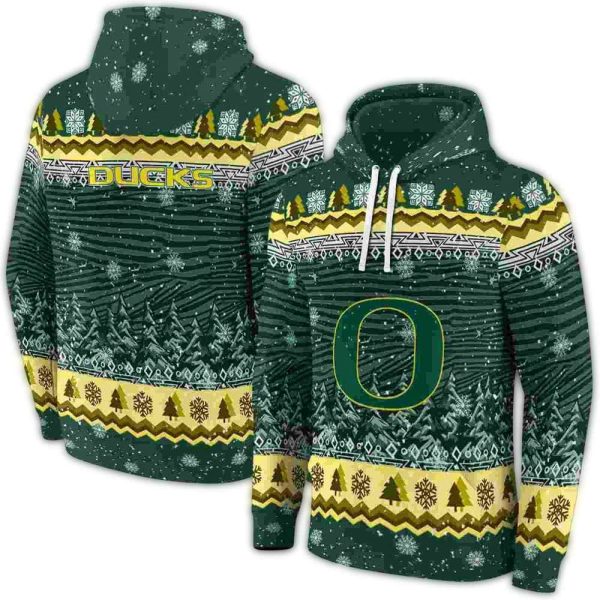 Oregon-Ducks-Christmas-Trees-AOP-Hoodie-1 Oregon Ducks Christmas Trees AOP Hoodie 1