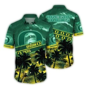 Oregon Ducks Coconut Sunset Tropical Hawaiian Shirt