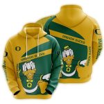 Oregon Ducks Donald Duck All-Over Print Hoodie