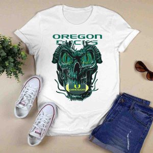 Oregon Ducks Dragonskull Football Fusion T-Shirt