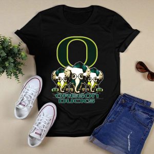 Oregon Ducks Elephant Trio Christmas T-Shirt