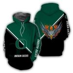 Oregon Ducks Fire Eagle All-Over Print Hoodie