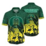 Oregon Ducks Flamingo Landscape Vintage Hawaiian Shirt