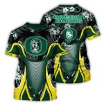 Oregon Ducks Floral Flower Armor All-Over Print T-Shirt