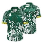 Oregon Ducks Floral Flower Hawaiian Shirt